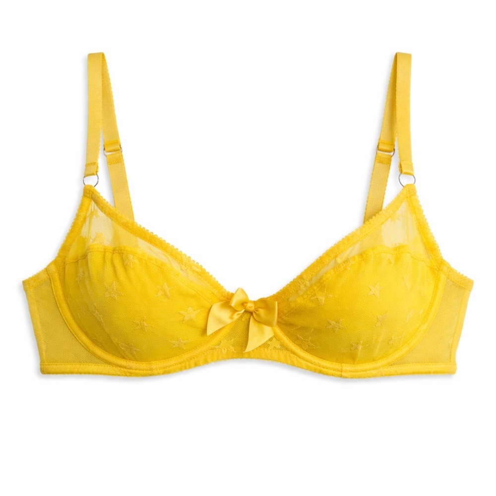 Aerie yellow lace bra